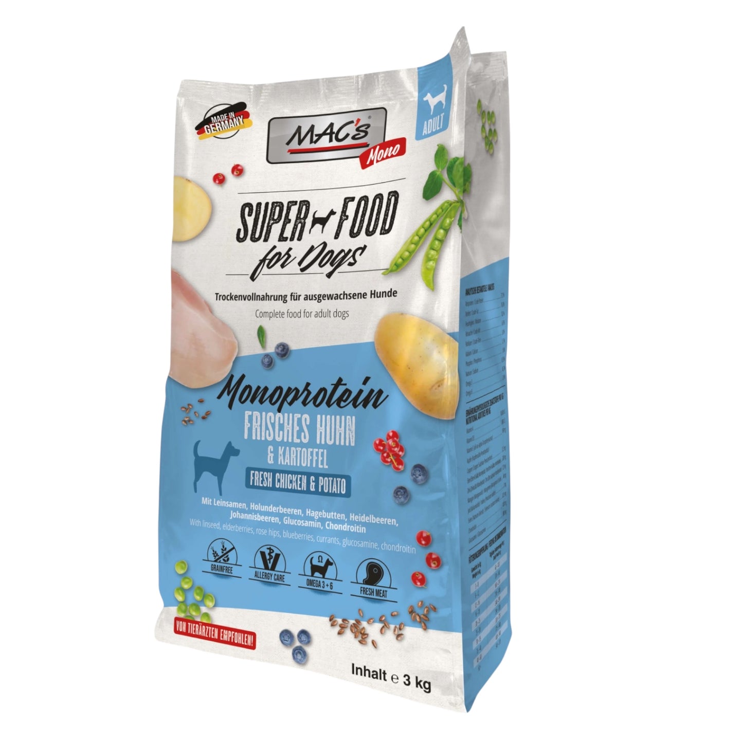 Mac’s VOKSEN - Kylling. Monoprotein tørfoder.