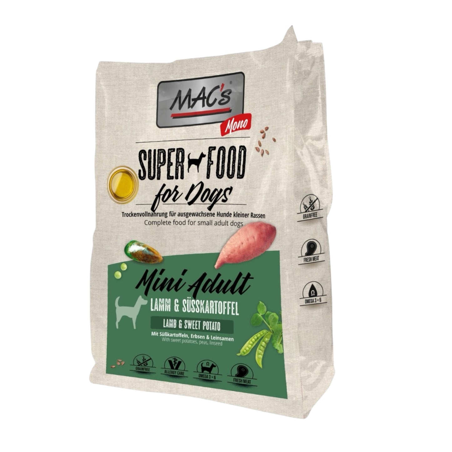 Mac’s VOKSEN - Lam. Monoprotein. Lille foderpille til lille hund.